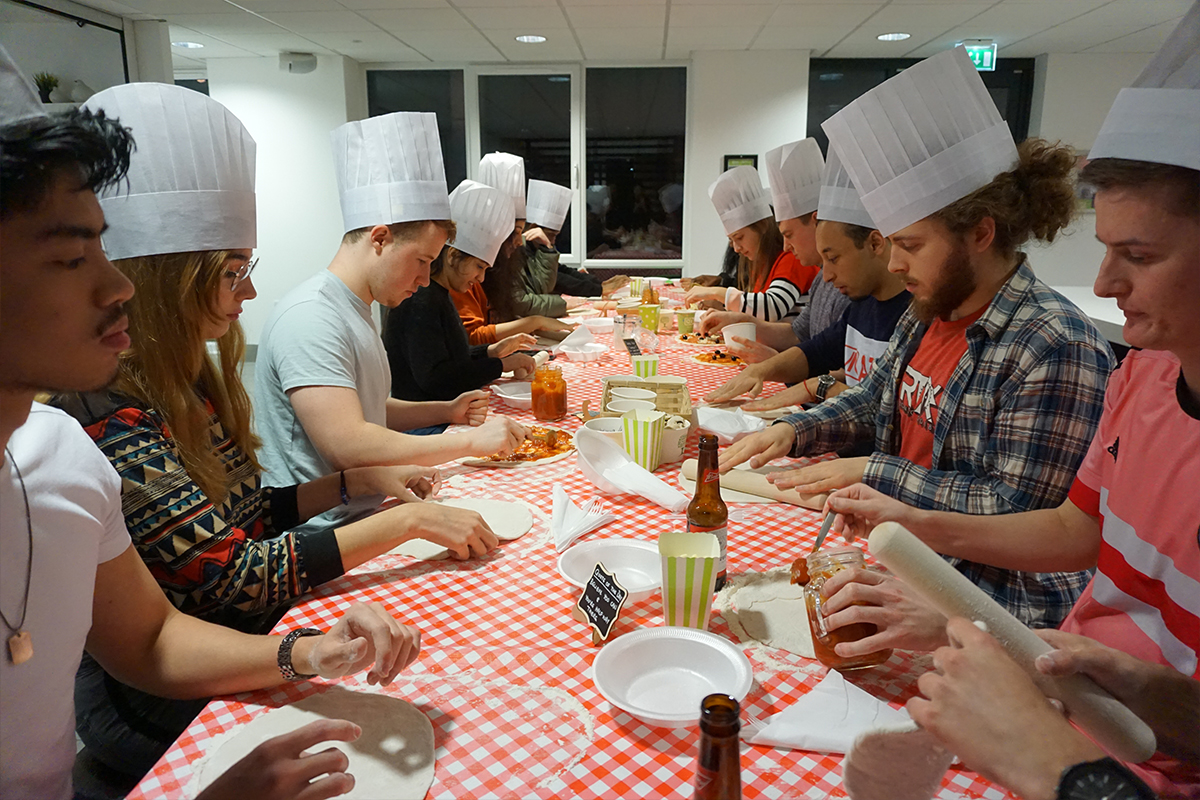 CODE Student Accommodation Pizza making social