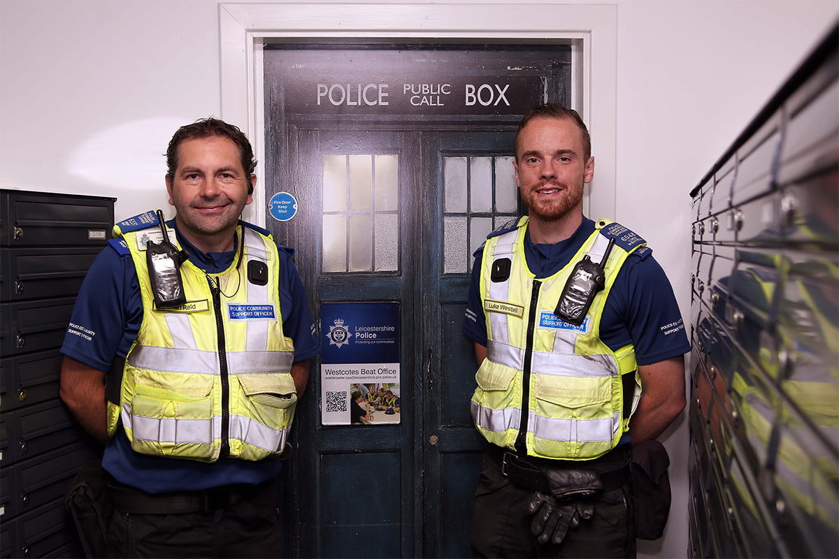 police tardis-at-CODE-Student-Accommodation-Leicester