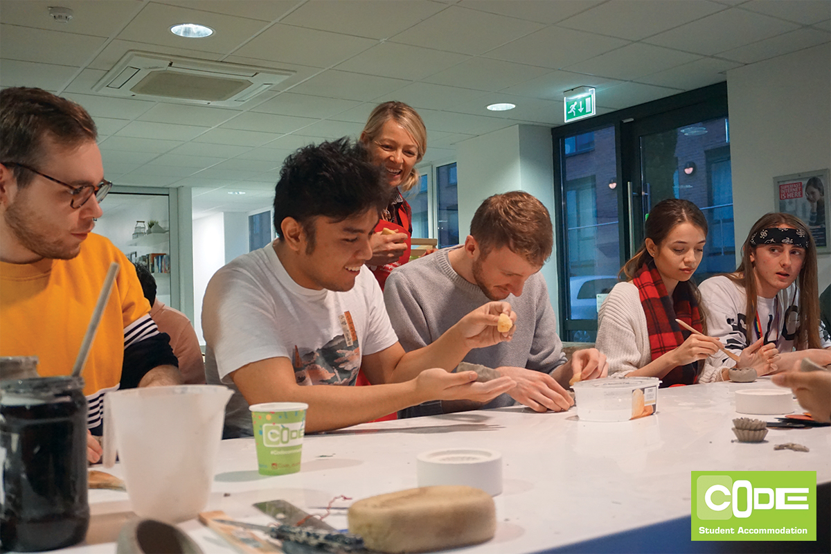 We love to get create at CODE Student Accommodation Leicester, which is why we offer a variety of classes - including pottery making
