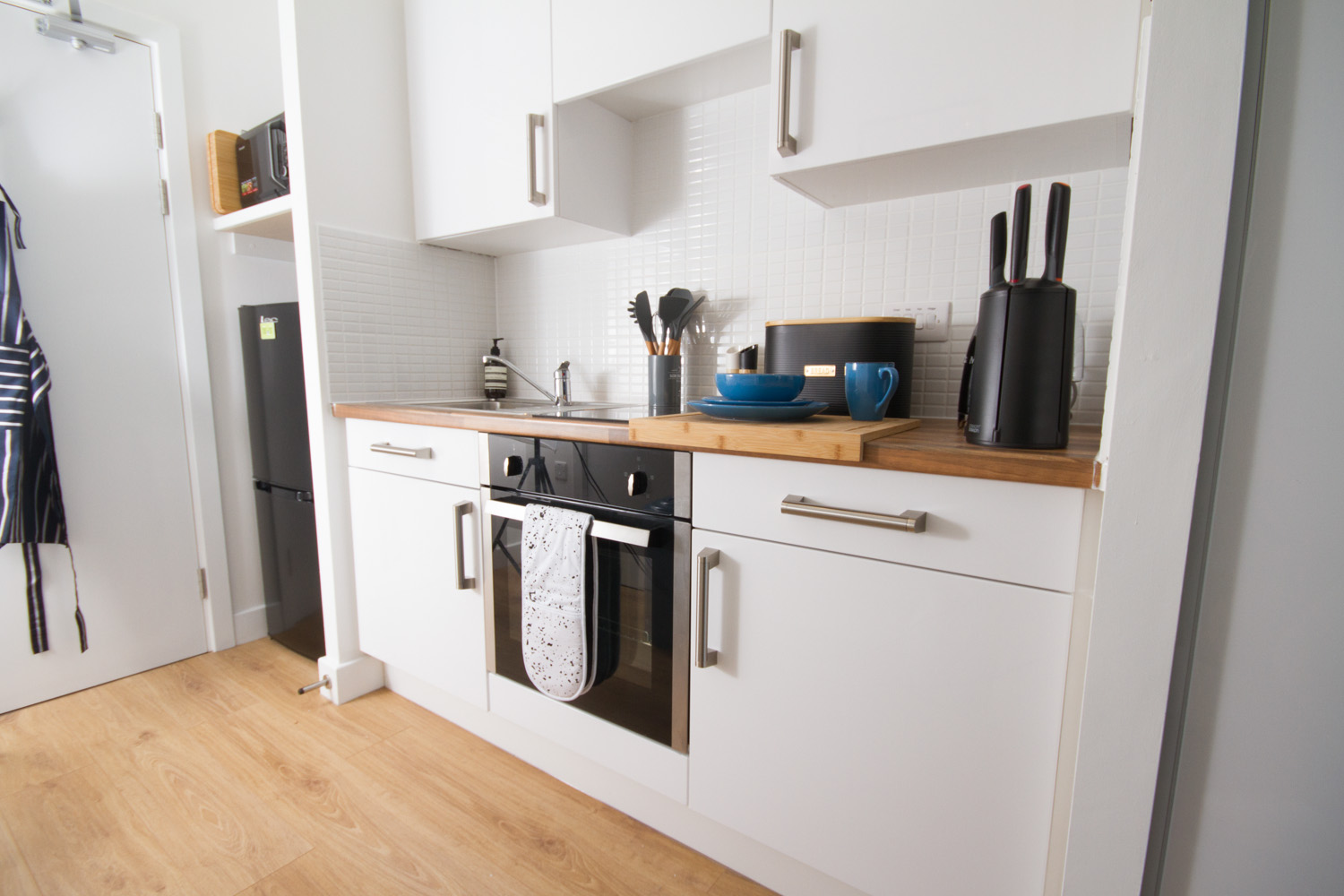 Kitchen in the River Studio CODE Student Accommodation Leicester