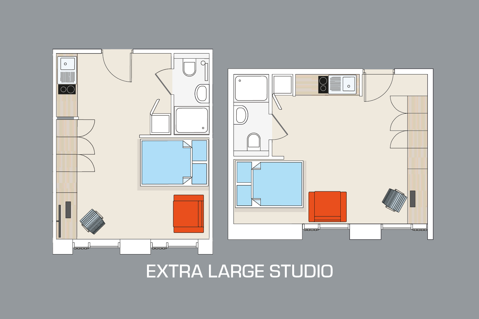 Extra Large studio layout at CODE Harper Road