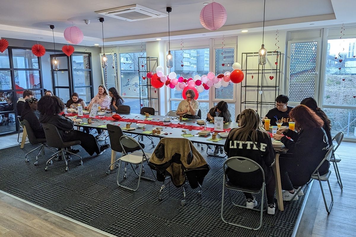 60 students attending our Valentine's day event in CODE Coventry