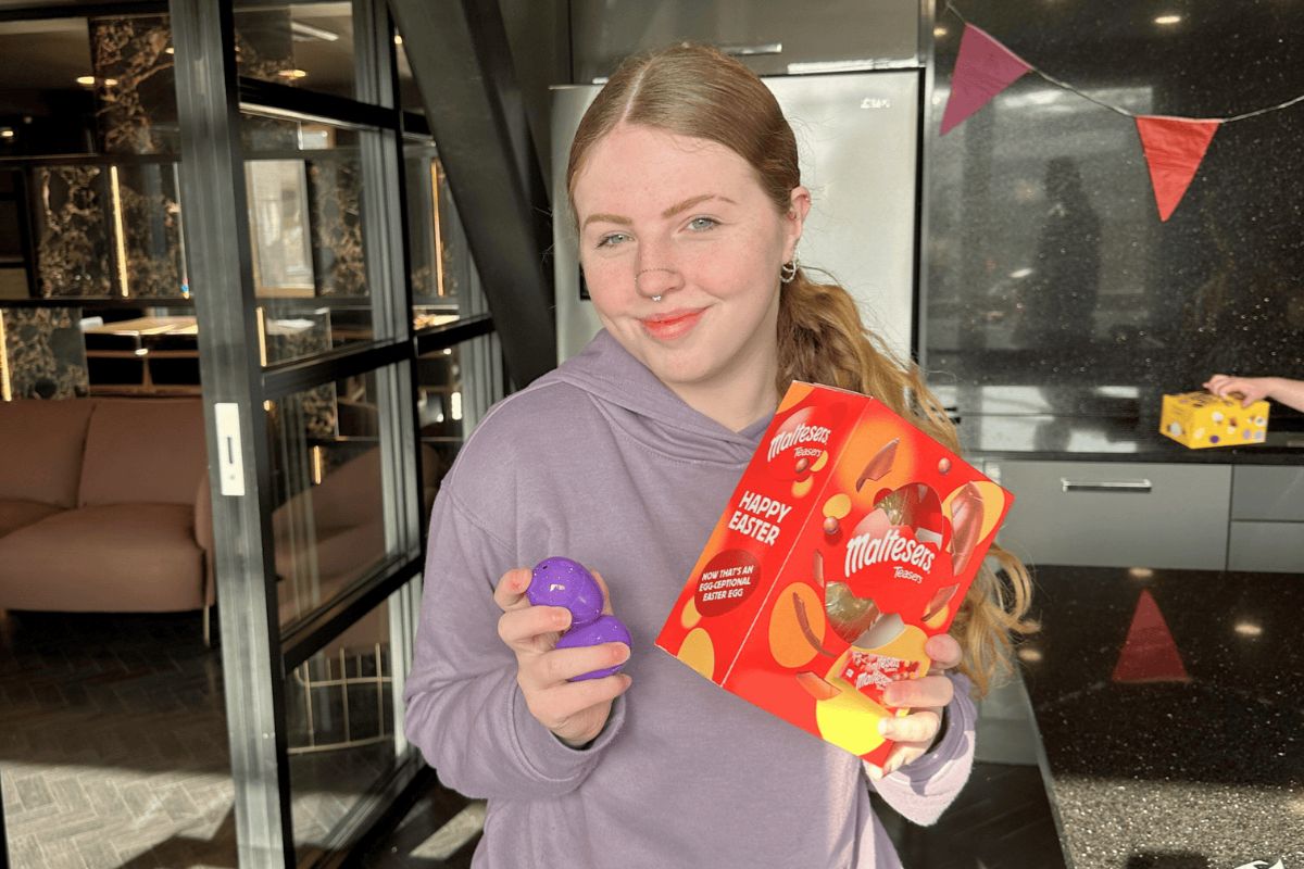 Student that found the eggs at the yearly CODE easter egg hunt