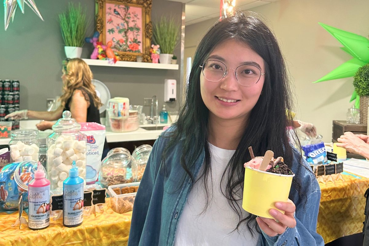 A tenant holding their ice cream