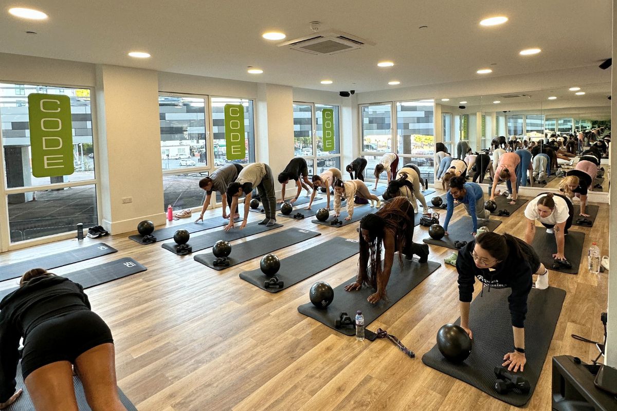 the instructor showing the next movement