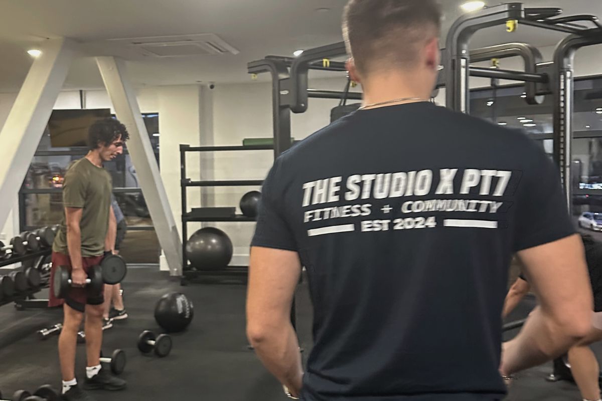 Personal trainer showing the exercise for out students