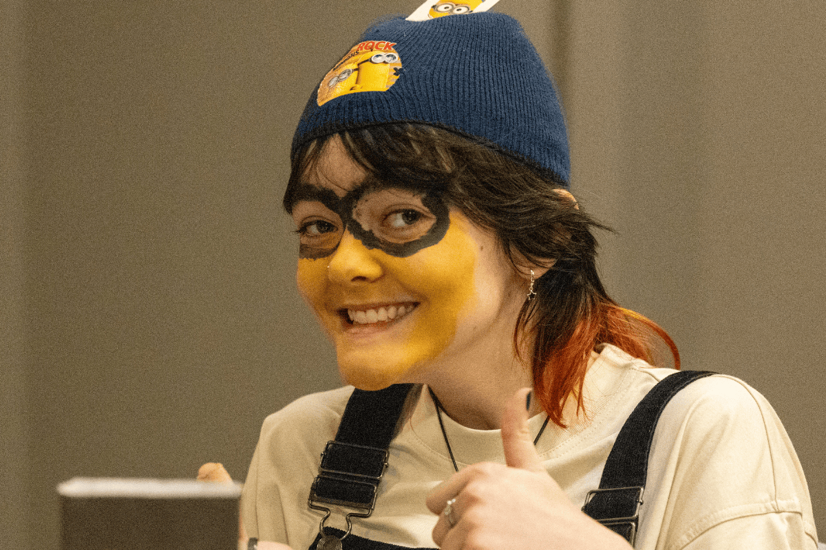 A CODE tenant dressed up as a minion
