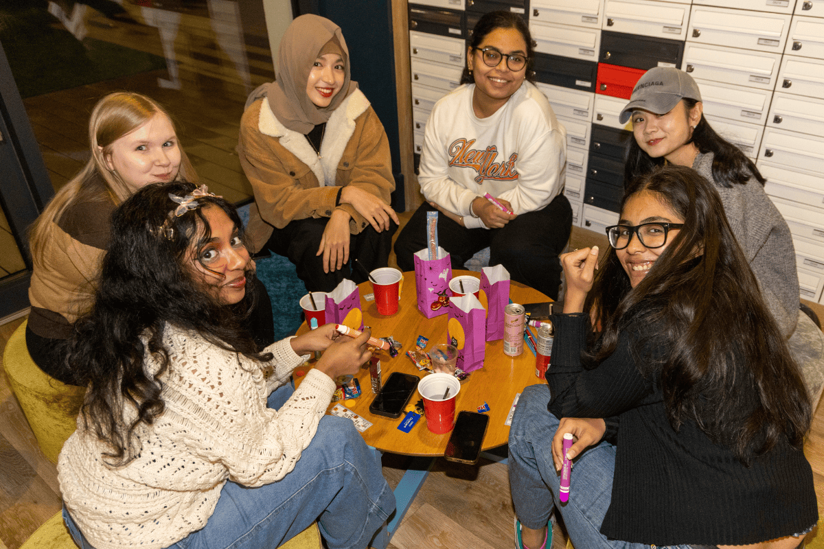 A table full of CODE tenants getting ready to play bingo