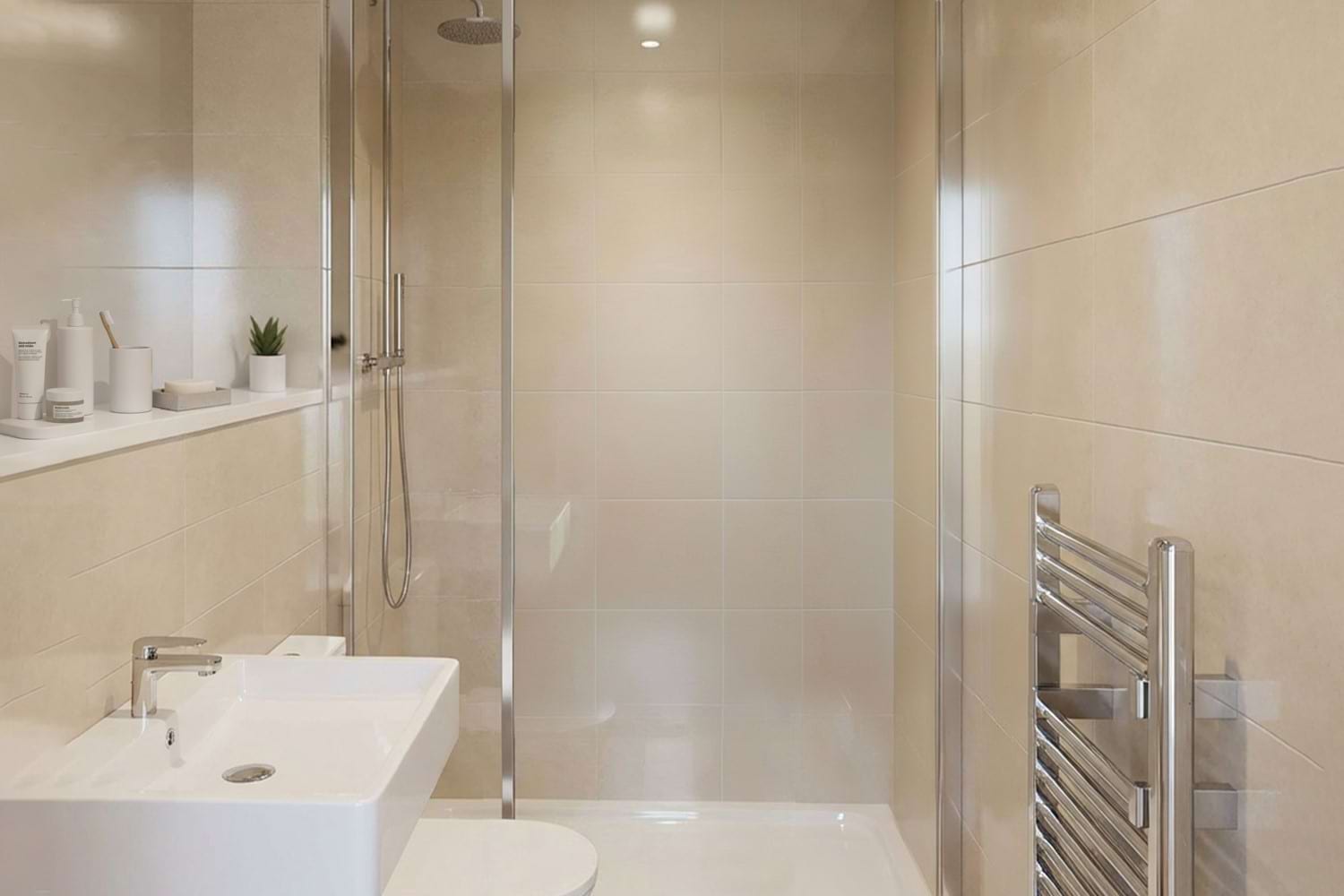 Bathroom in the 2 bedroom apartment