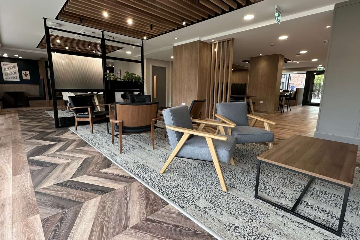 Communal space at CODE Harper Road