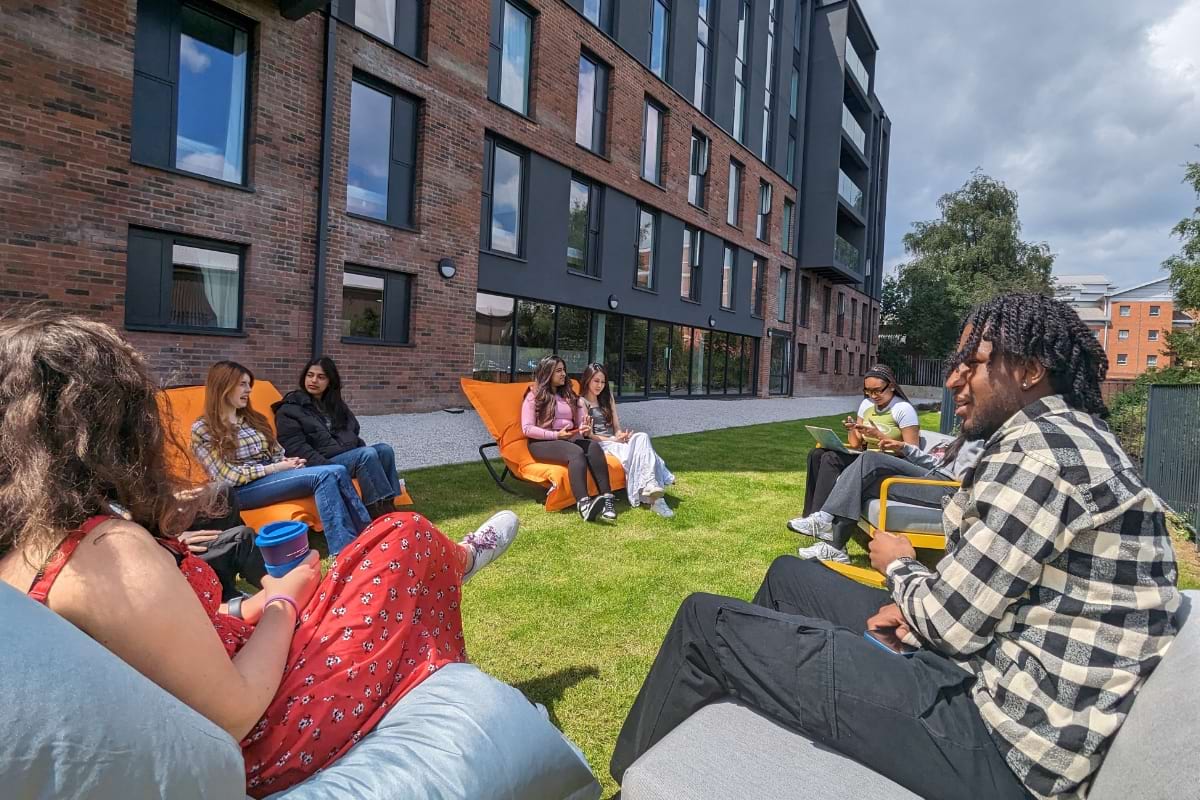 Outdoor space at CODE Harper Road