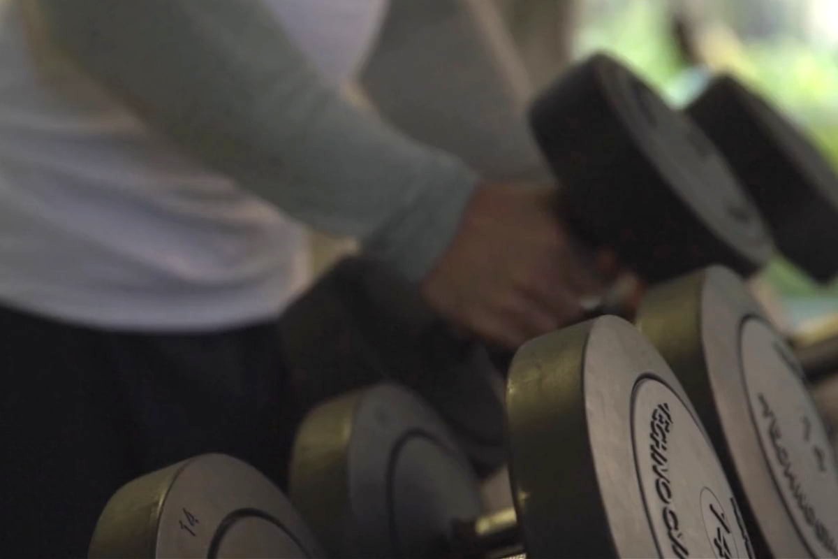 CODE Student Accommodation Leicester gym dumbbell