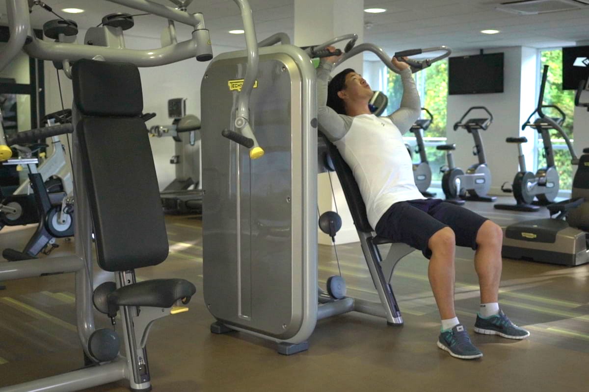 CODE Student Accommodation Leicester gym shoulder press