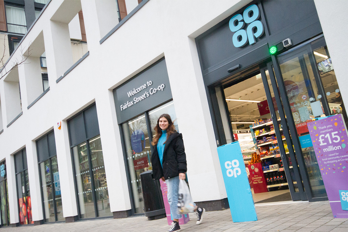 Fairfax Street Co-op supermarket store at CODE Student Accommodation Coventry